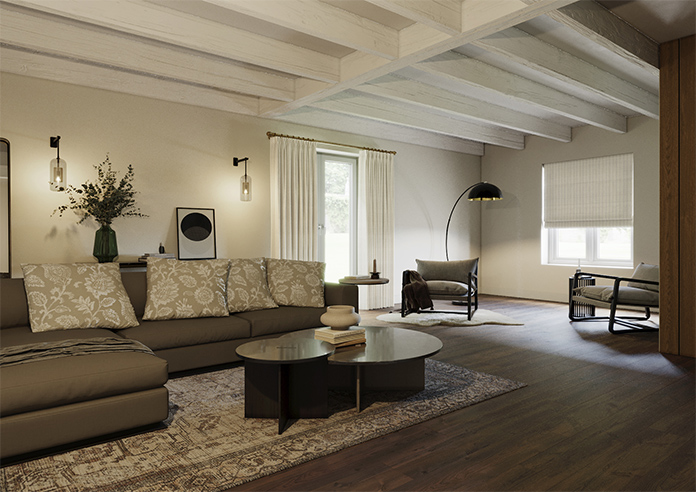 Emily Bond George Stripe, Linen - Roman Blind - Image 6